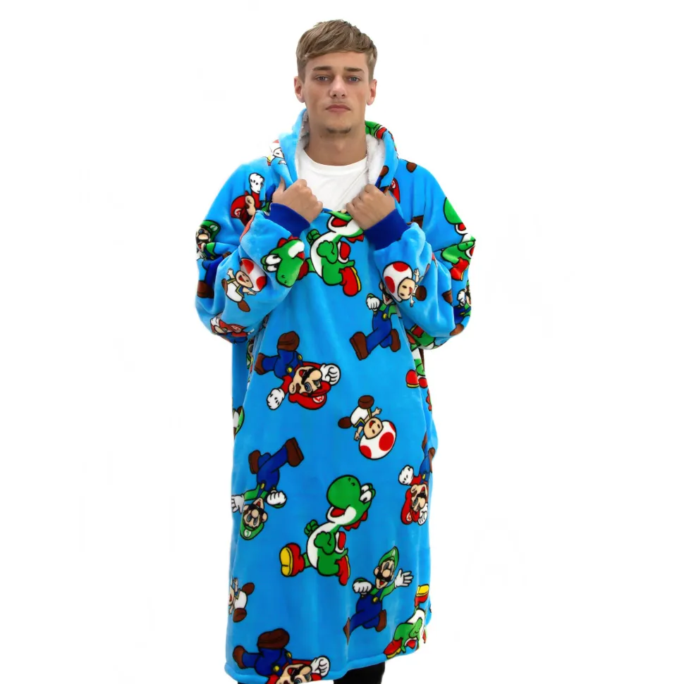 Super Mario Hugzee Wearable Fleece Hoodie – Large