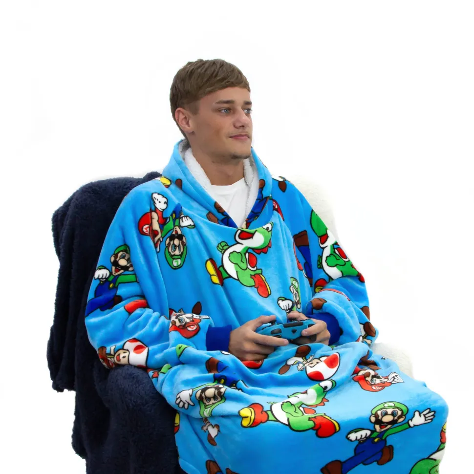 Super Mario Hugzee Wearable Fleece Hoodie – Large