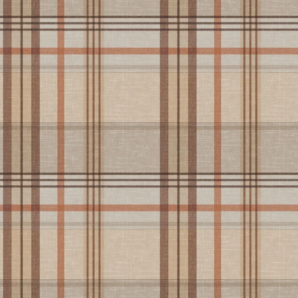 Tartan Beige PVC Oil Cloth 725-3 - Price by the metre