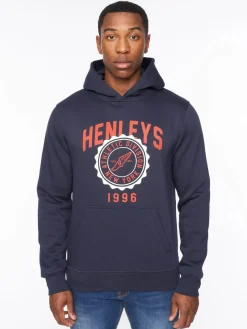 Tipton Hoodie Navy by Henley