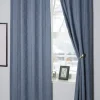 Toulon Interlined Eyelet Curtains Midnight