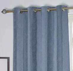 Toulon Interlined Eyelet Curtains Midnight
