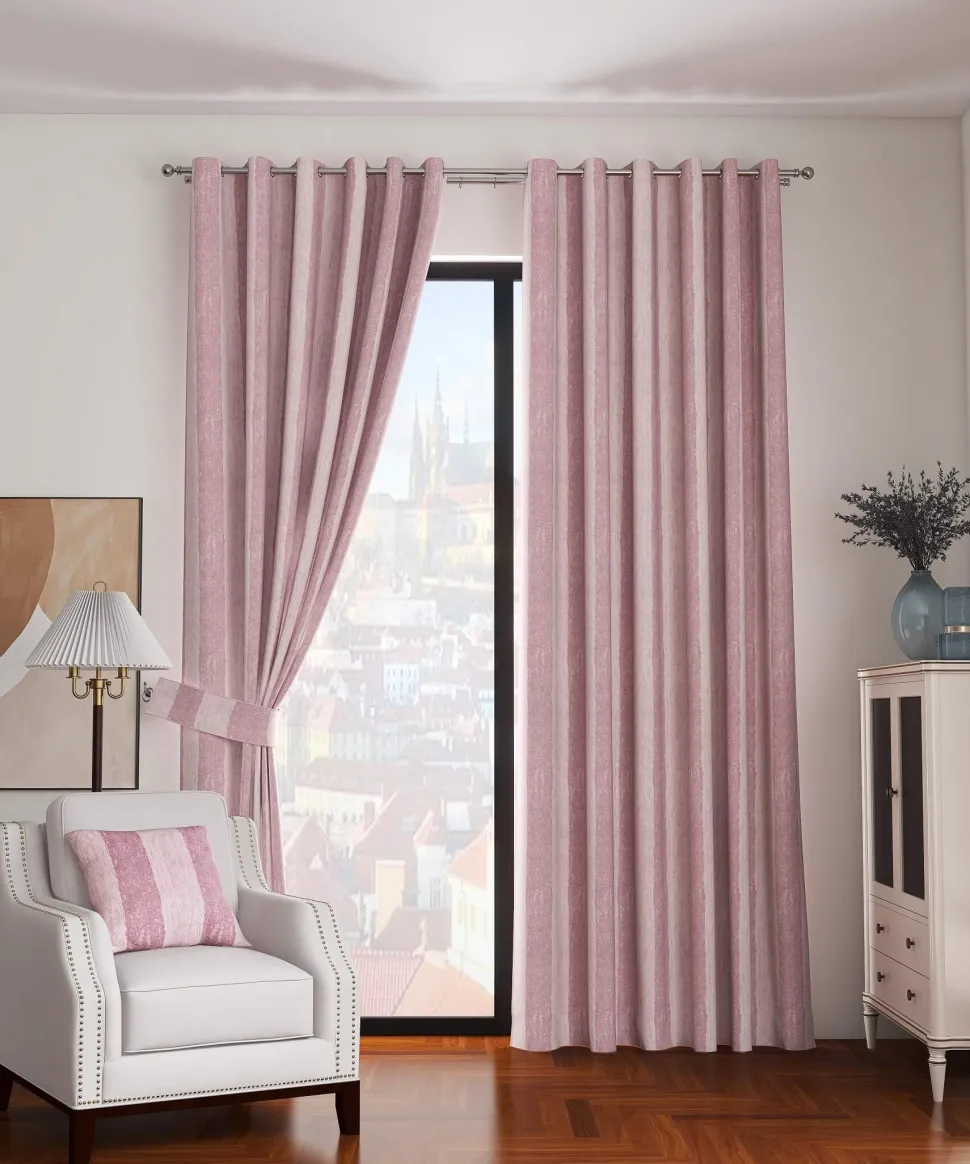 Toulon Interlined Eyelet Curtains Blossom