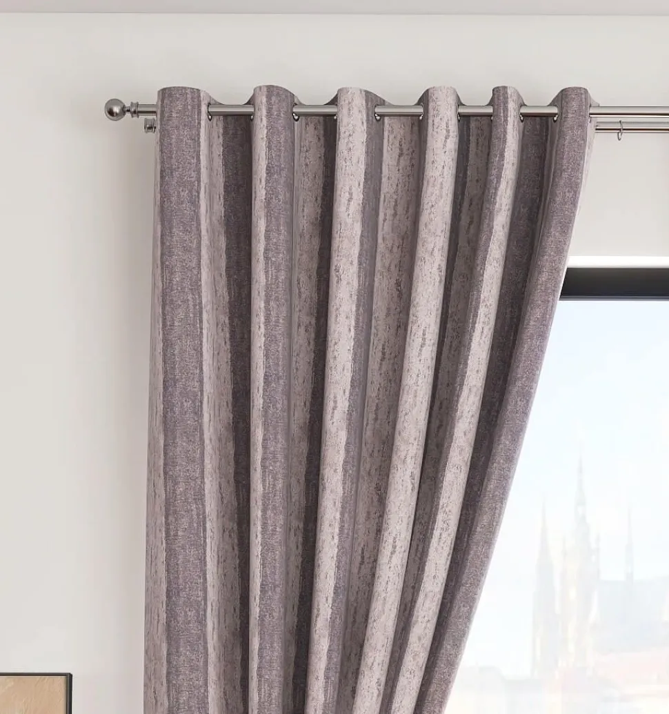 Toulon Interlined Eyelet Curtains Graphite