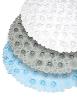 Transparent Droplet Design PVC Bath Mats