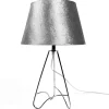Tripod Lamp Grey Crush Velvet
