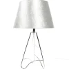 Tripod Lamp White Crush Velvet