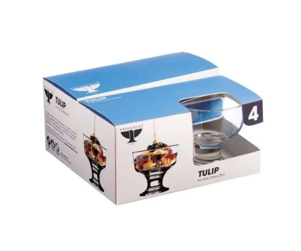 Tulip Set Of 4 Sundae Dishes 28cl