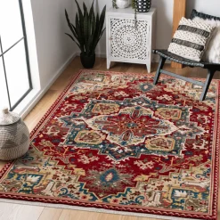 Turkish Style Rug Red