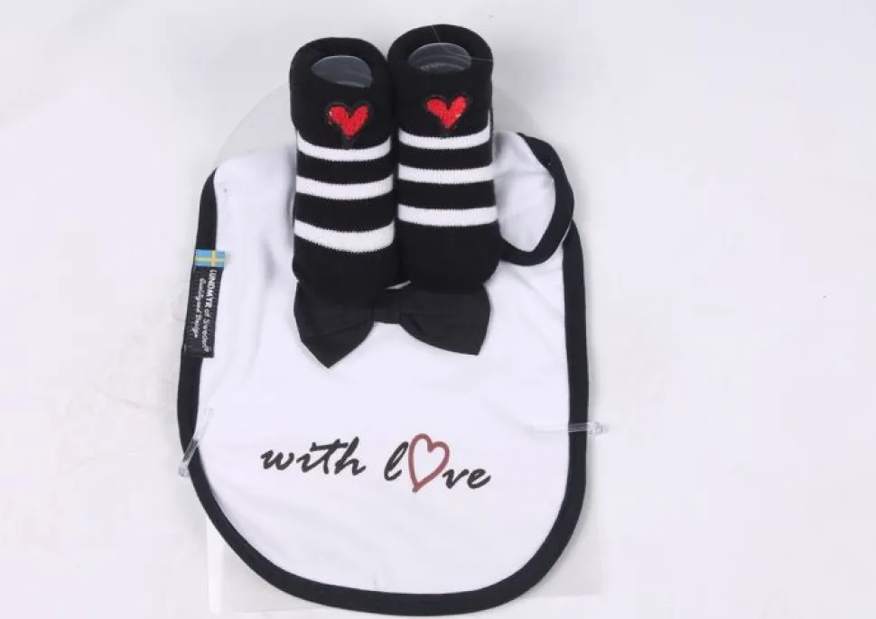 Tuxedo Bib & Sock Set