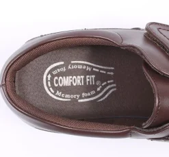 Velcro Brown Shoes Comfort Fit