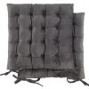 Velvet Seat Pad in Charcoal