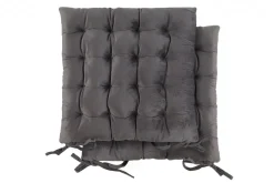 Velvet Seat Pad in Charcoal