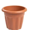 Vista 25cm Round Planter Terracotta