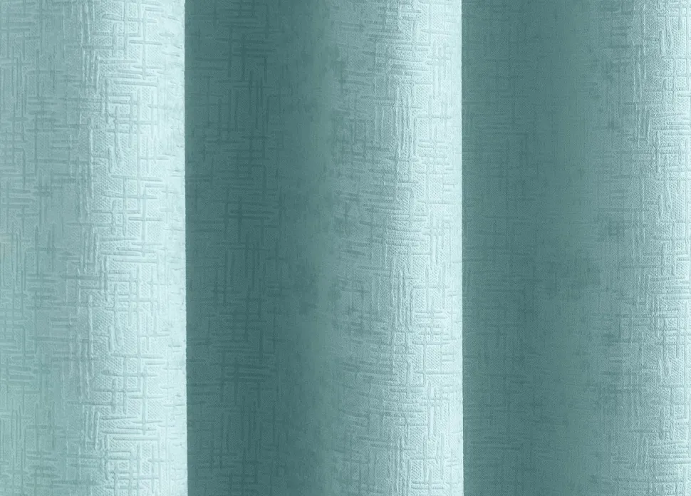 Vogue Woven Eyelet Curtains Sky Blue by Enhanced Living