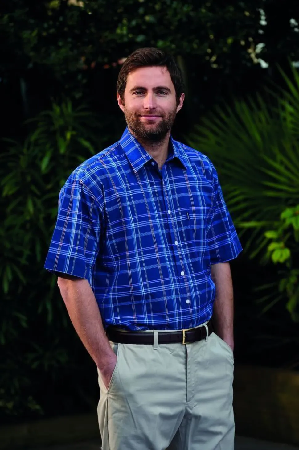Whitby Check Short Sleeve Shirt Blue by Champion