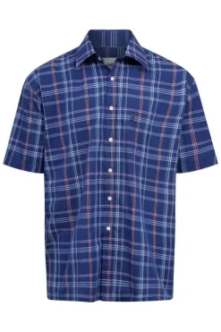 Whitby Check Short Sleeve Shirt Blue by Champion