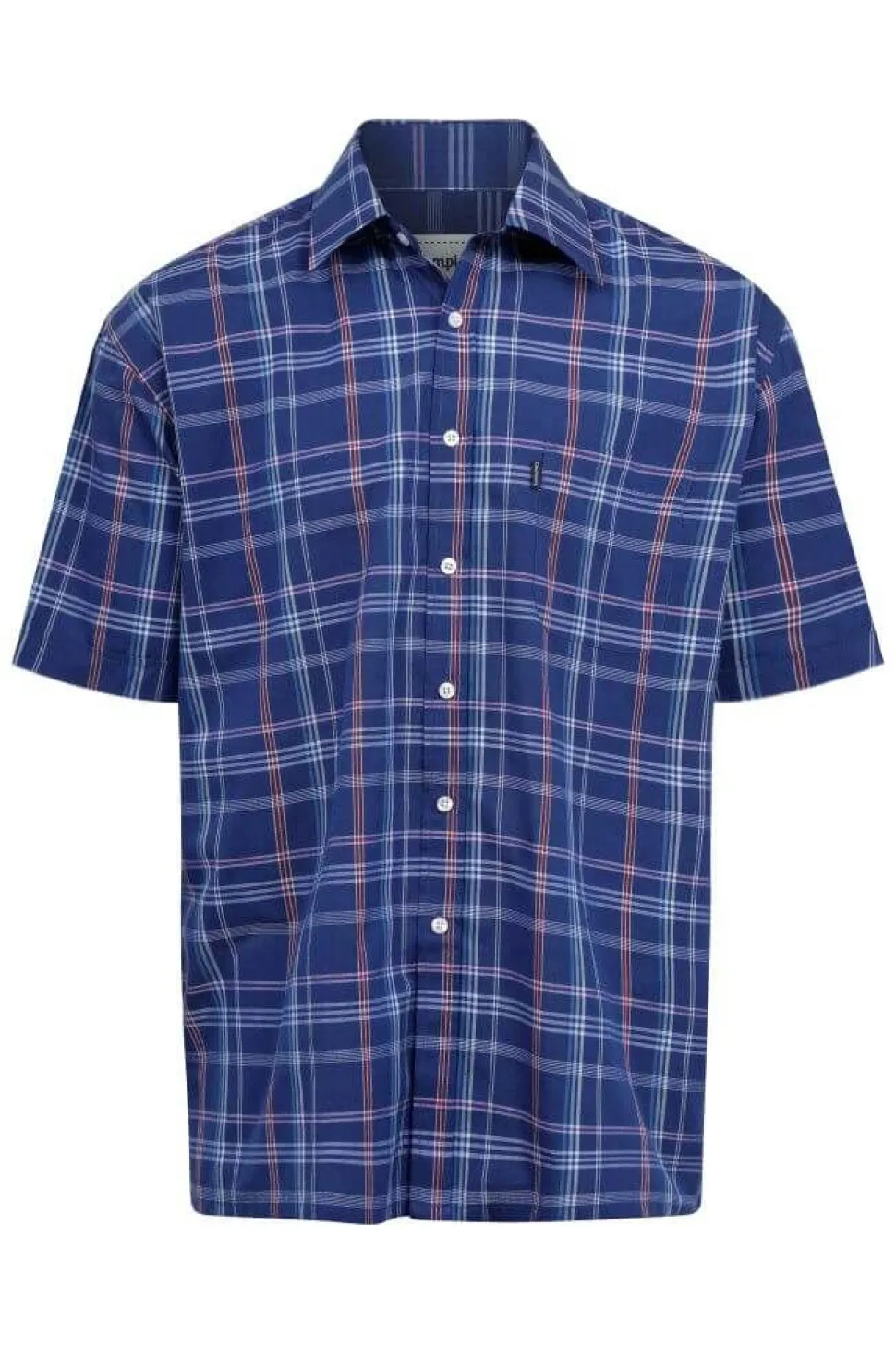 Whitby Check Short Sleeve Shirt Blue by Champion