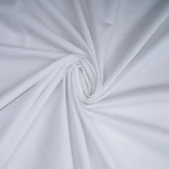 White 100% Cotton Plain Poplin Fabric - Price by the Metre