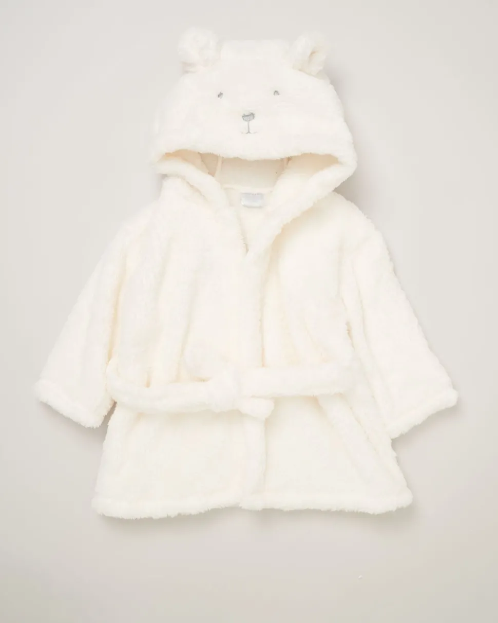 White Baby Bear Dressing Gown with Toy