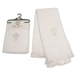 White Christening Shawl