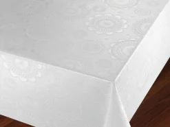 White Embossed Oil Cloth 519-51 Price by the metre