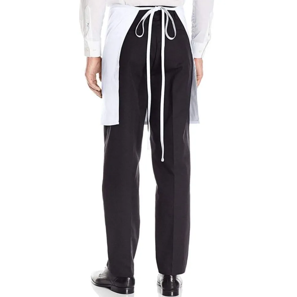 White Half Apron With Pocket 103-003