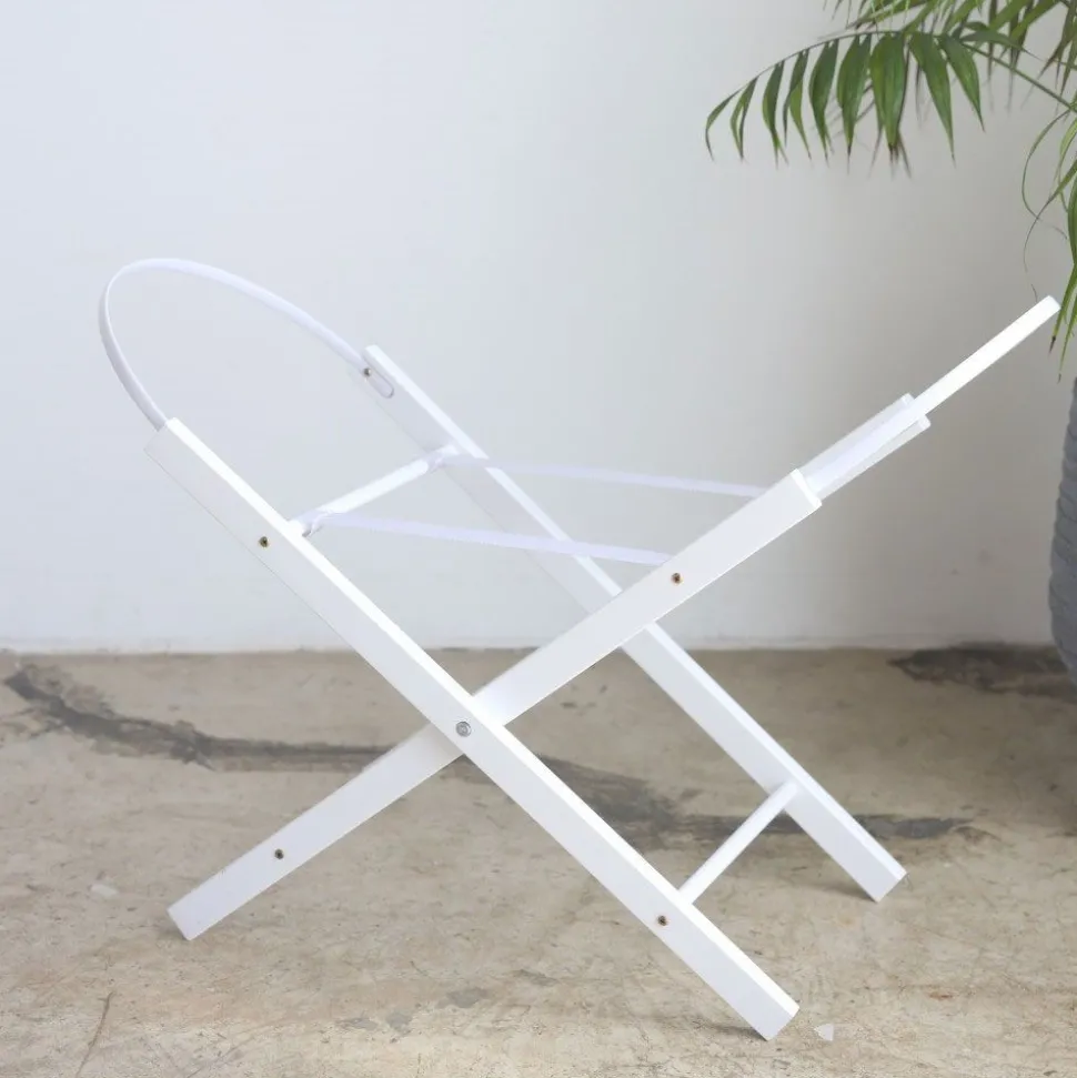 White Moses Basket Stand