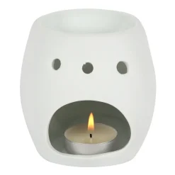 White Skull Ceramic Oil Burner