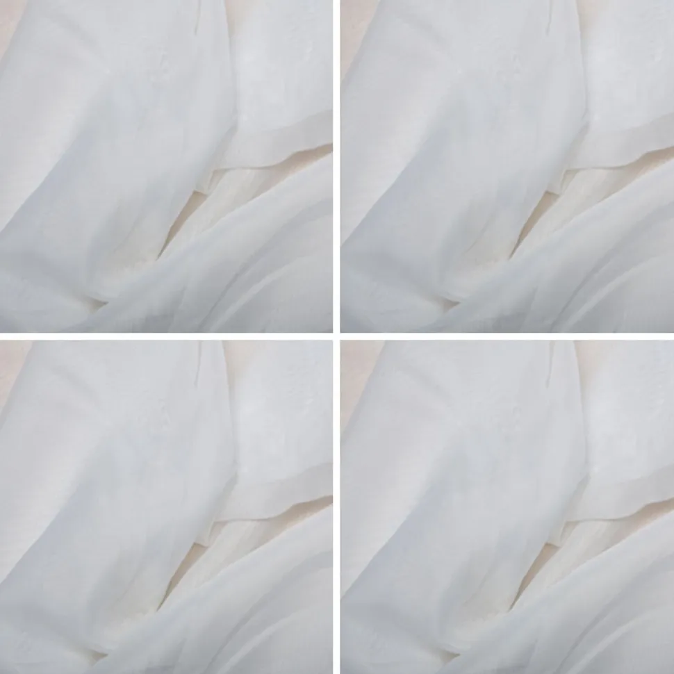 White Voile Fabric (C1809) by the Metre - 150cm Wide
