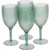 Wine Glasses 4 Piece Fete Diamond Green