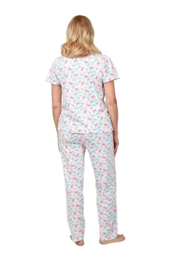 Women's 100% Cotton Butterfly Pyjama's Pink