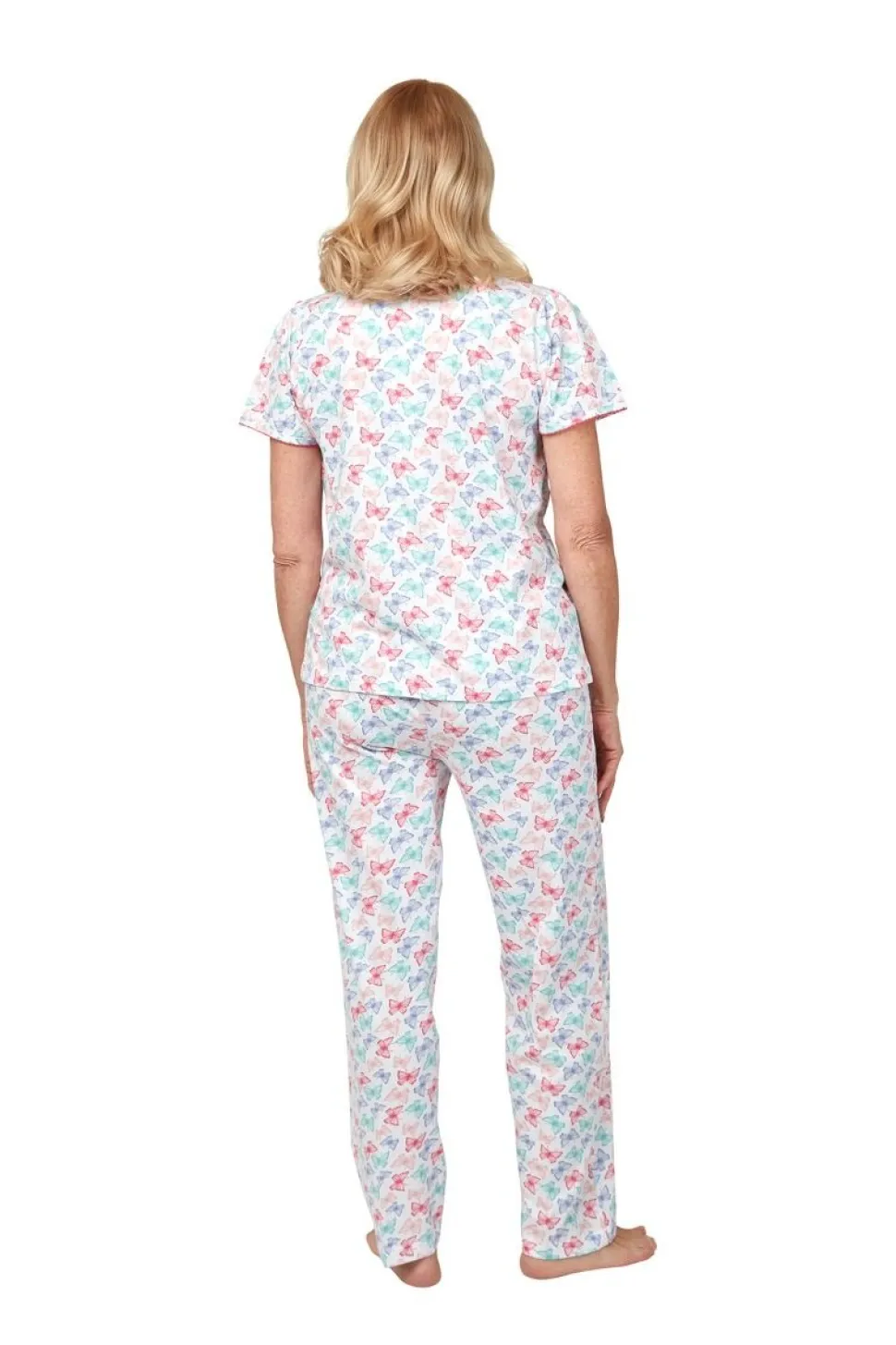 Women's 100% Cotton Butterfly Pyjama's Pink