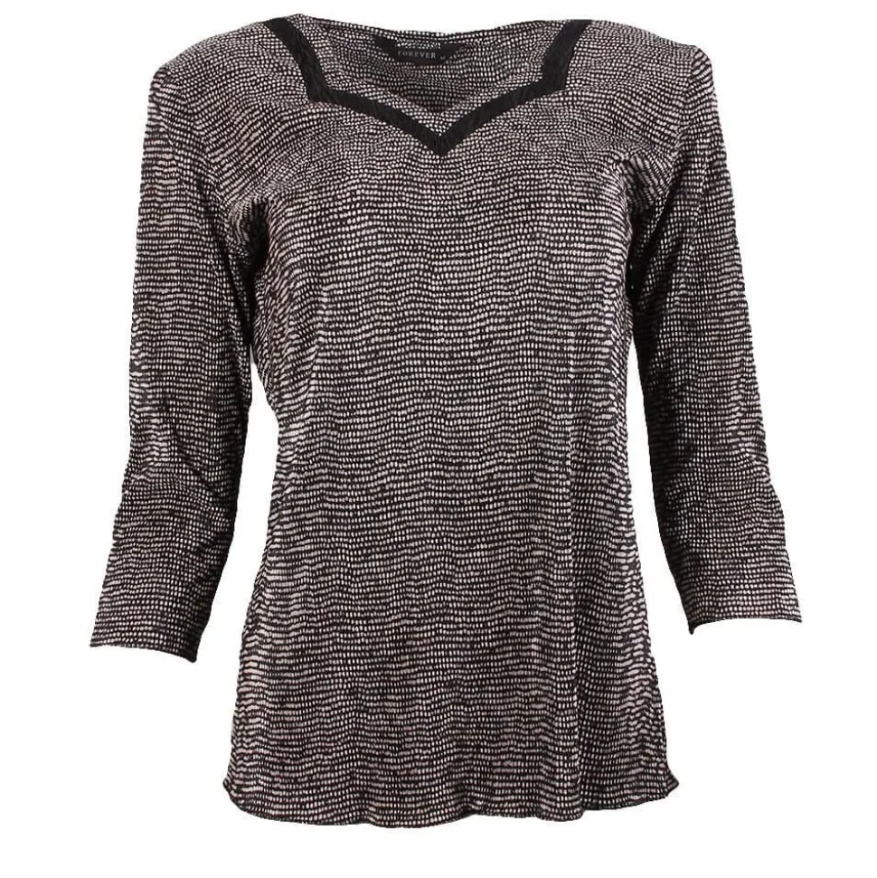 Women's 3/4 Sleeve Crinkle Top Sandstone