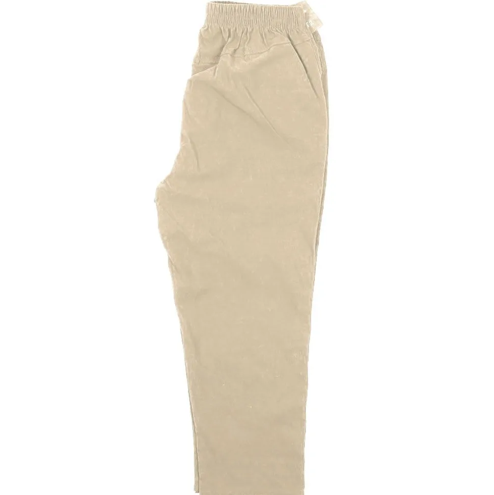 Womens Anchor Crop Trousers Beige