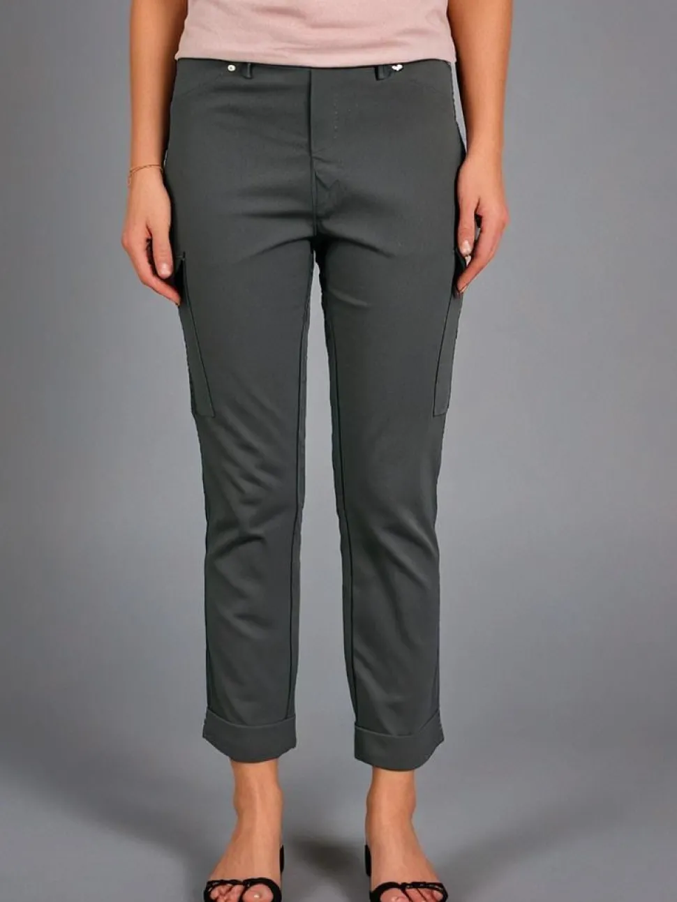 Women's Cargo Stretch Pants Olive 27" Leg