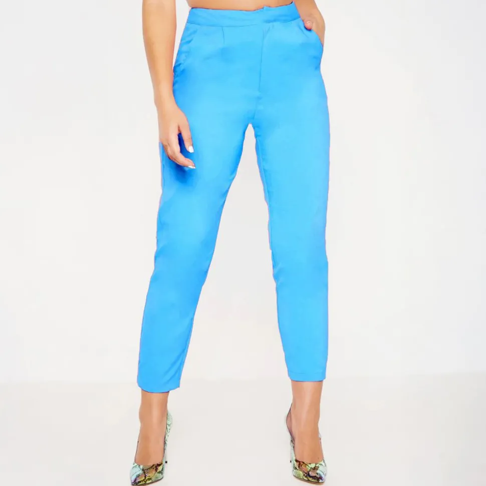 Women's Crop Trousers Turquoise