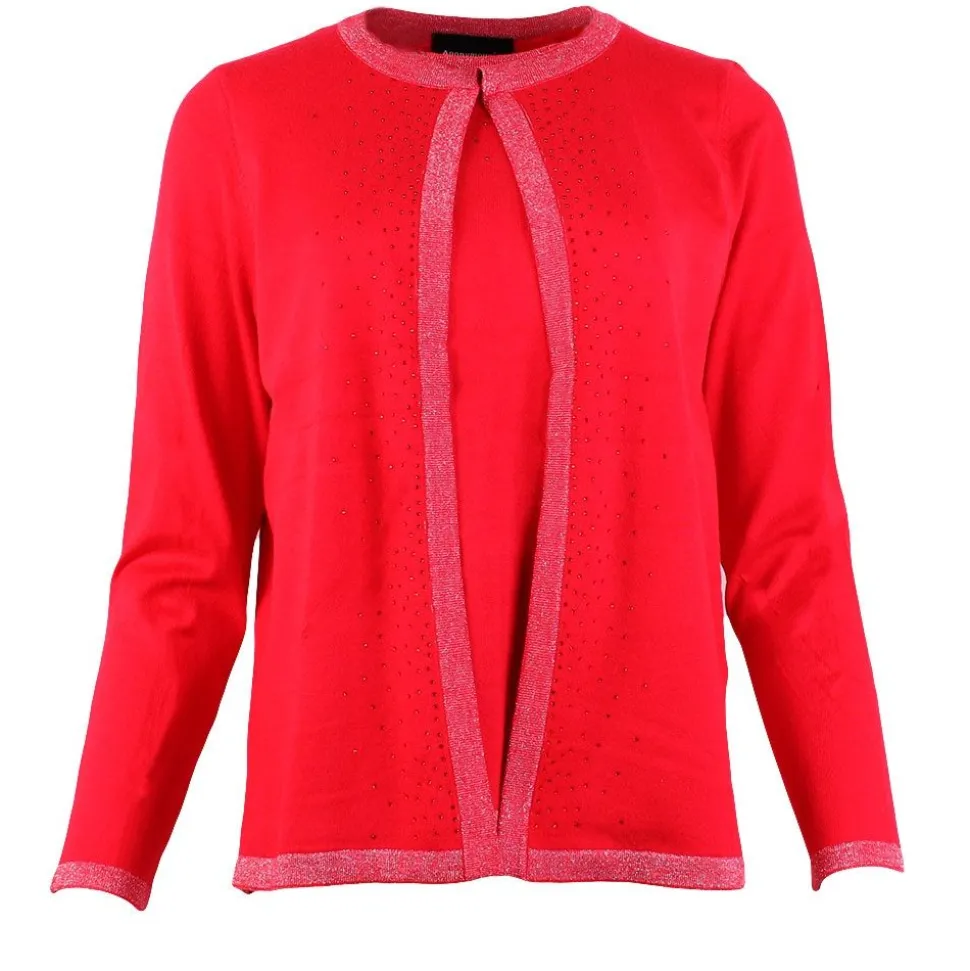 Women's Diamante Twinset Top Red
