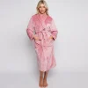 Women's Fleece Bathrobe Blush