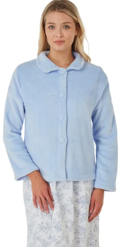 Women's Fleece Button-Up Jacket Blue
