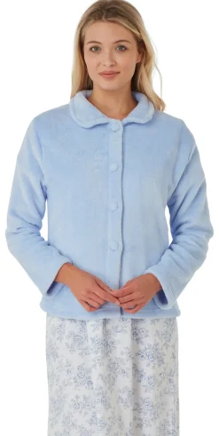 Women's Fleece Button-Up Jacket Blue