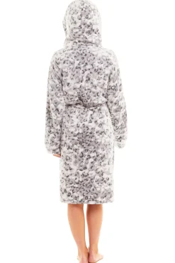 Women's Fleece Dressing Gown - Grey