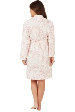 Women's Leaf Dressing Gown Pink