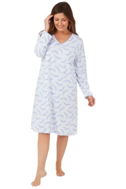 Women's Nightdress Blue White