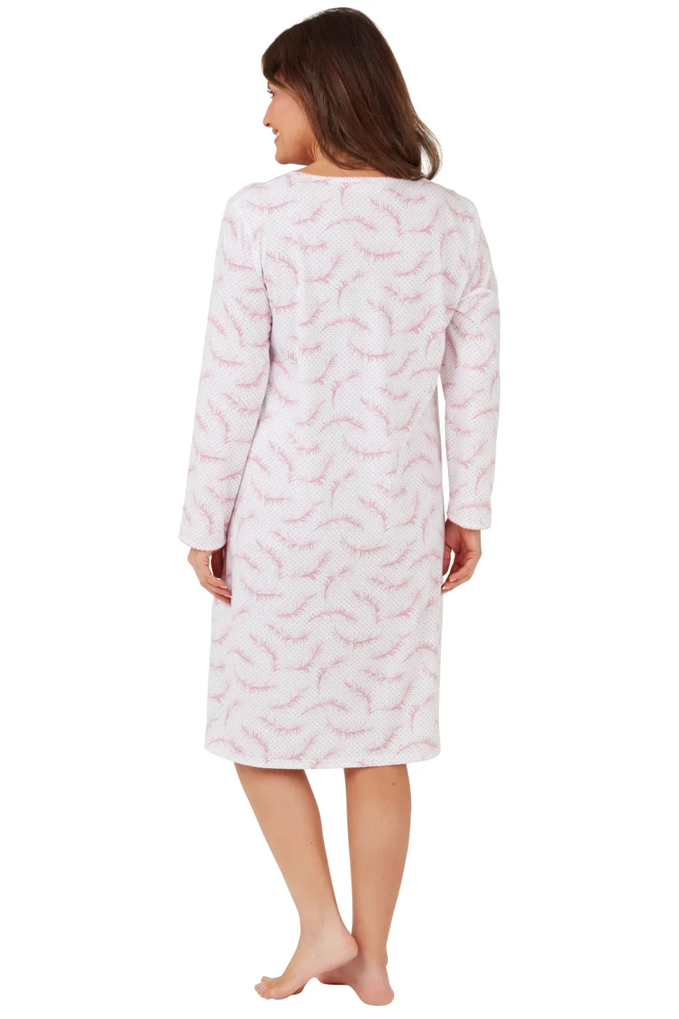 Women's Nightdress Pink White