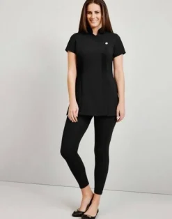 Women's One Button Tunic - Black