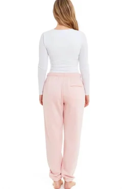 Women's Pink Jogger Pants with Cuff