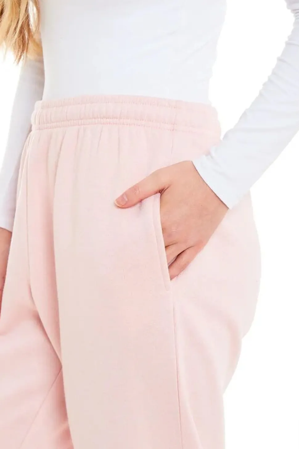 Women's Pink Jogger Pants with Cuff