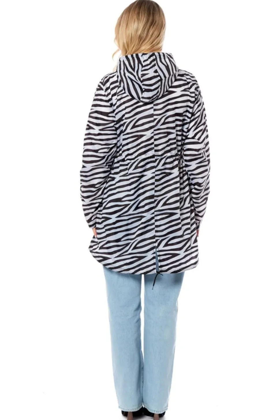 Women's Printed Parka Showerproof Jacket Zebra