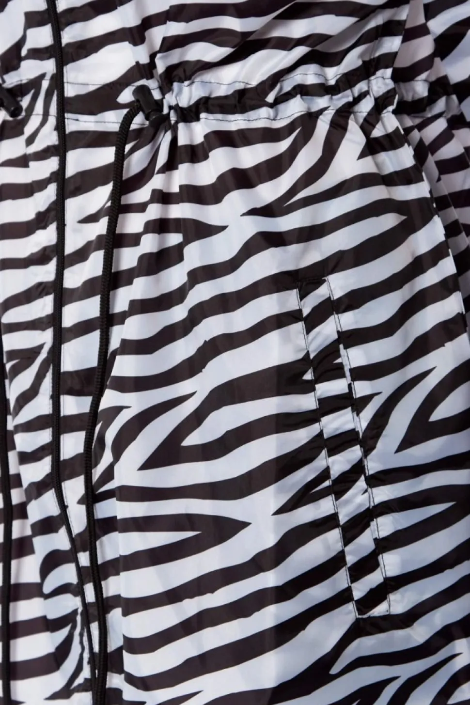 Women's Printed Parka Showerproof Jacket Zebra